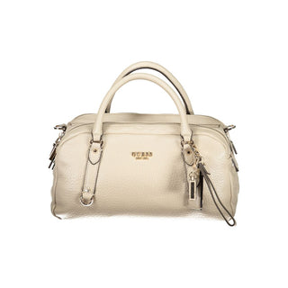 Beige Polyurethan-Damenhandtasche
