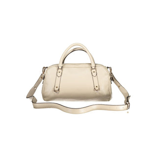 Beige Polyurethan-Damenhandtasche