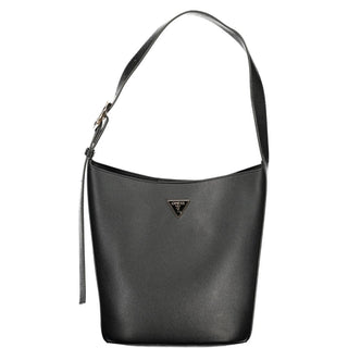 Schwarze Damenhandtasche aus Polyurethan