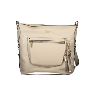 Beige Polyurethan-Damenhandtasche