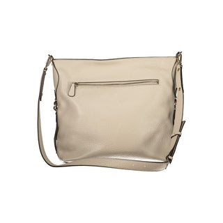 Beige Polyurethan-Damenhandtasche