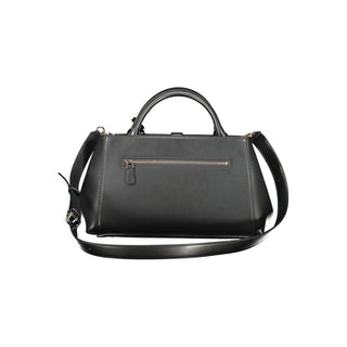 Schwarze Damenhandtasche aus Polyurethan