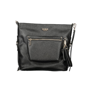 Schwarze Damenhandtasche aus Polyurethan