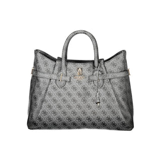 Schwarze Damenhandtasche aus Polyurethan