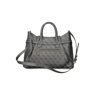 Schwarze Damenhandtasche aus Polyurethan