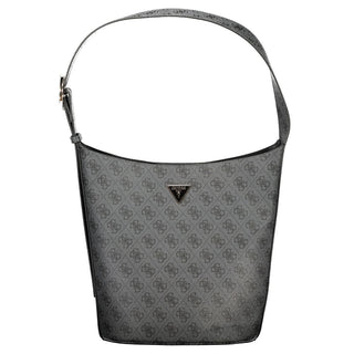 Schwarze Damenhandtasche aus Polyurethan