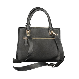 Schwarze Damenhandtasche aus Polyurethan