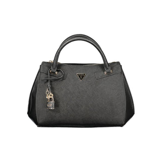 Bolso negro de poliuretano para mujer