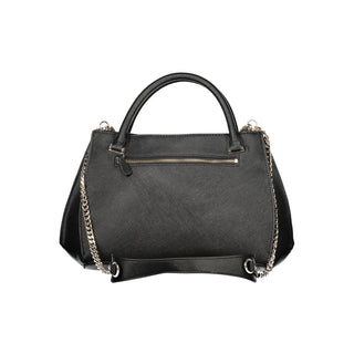 Bolso negro de poliuretano para mujer