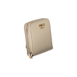 Cartera para mujer de poliuretano beige
