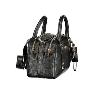 Bolso negro de poliuretano para mujer