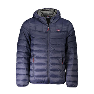 Blaue Polyamid-Herrenjacke