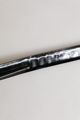 Cinturón clásico de cuero negro para hombre con hebilla metálica