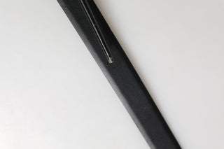 Men Black Classic Leather Metal Buckle Belt
