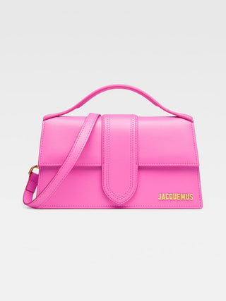 Bolso Le Grand Bambino de cuero rosa neón  