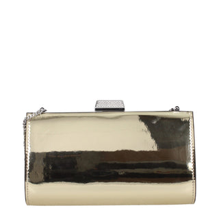 Gold Leather Clutch Bag