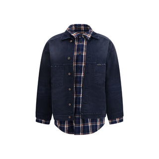 Blaue Jeansjacke aus Baumwolle