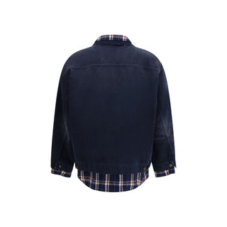 Blaue Jeansjacke aus Baumwolle