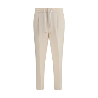Pantalones casuales de lino beige