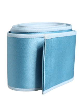 Light Blue Silk Satin Waist Women Cintura Belt