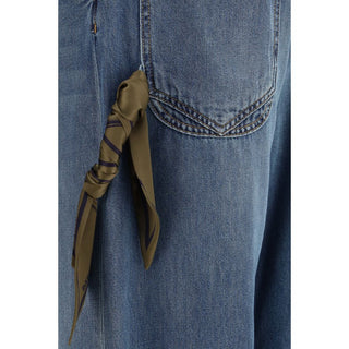 Blaue Relaxed Fit Jeans aus Baumwolle