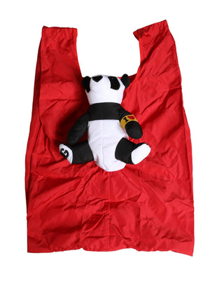 Herren Rot Polyester Panda Plüsch Tragetasche Stofftasche