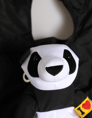 Herren Schwarze Polyester Panda Stofftier-Einkaufstasche