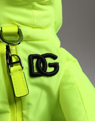 Cinturón de cintura verde de poliéster con silueta de animal