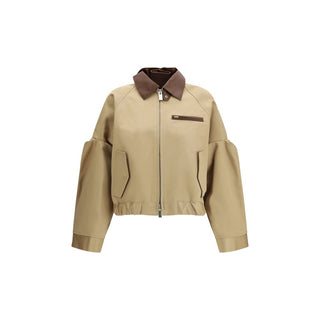 Bomber de algodón beige
