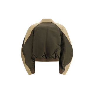 Zweifarbige Baumwoll-Bomberjacke