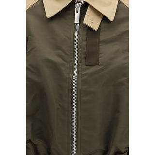 Zweifarbige Baumwoll-Bomberjacke