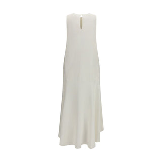 Vestido casual blanco de lino
