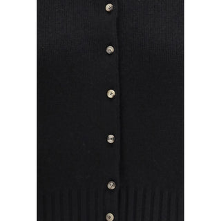 Schwarzer Kaschmir-Cardigan