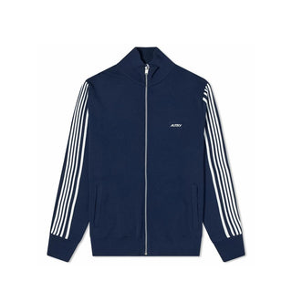 Blauer Nylon-Cardigan