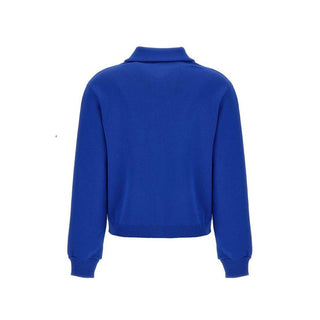 Blauer Nylon-Cardigan