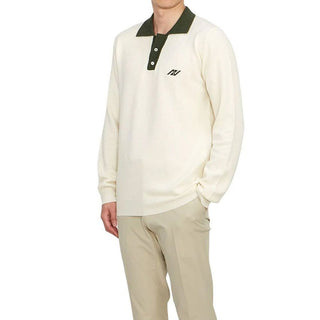 Camiseta polo de algodón beige