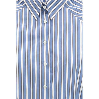 Blue Cotton Pattern Shirt