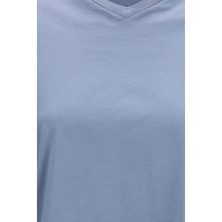Blaues Baumwoll-T-Shirt