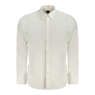 Camisa de Algodón Blanca para Hombre