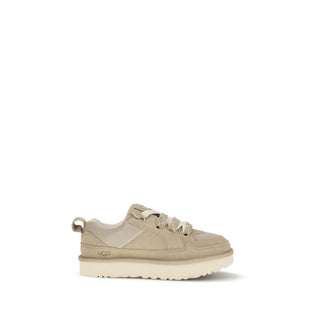 Beige Kalbsleder Bos Taurus Low-Top-Sneaker