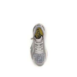 Gray Polyester Athletic Sneakers