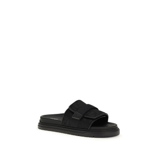 Schwarze Polyamid-Sandalen