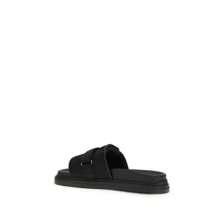 Schwarze Polyamid-Sandalen