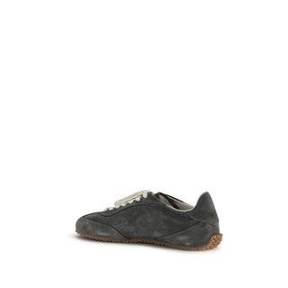 Graue Kalbsleder Bos Taurus Low Top Sneakers