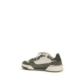 Zapatillas bicolor de cuero de becerro Bos Taurus de caña baja