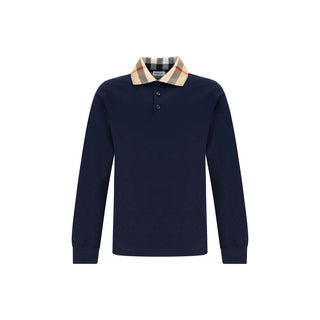 Blue Cotton Polo Shirt