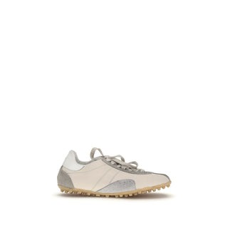 Zapatillas atléticas de piel de cabra beige