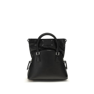 Bolso de mano de piel de cabra negro