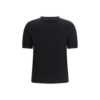 Schwarzes Viskose-T-Shirt