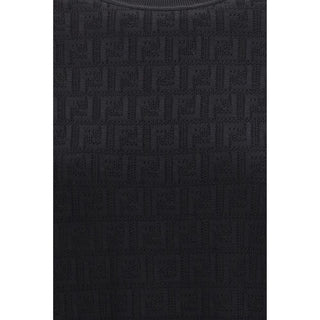 Schwarzes Viskose-T-Shirt